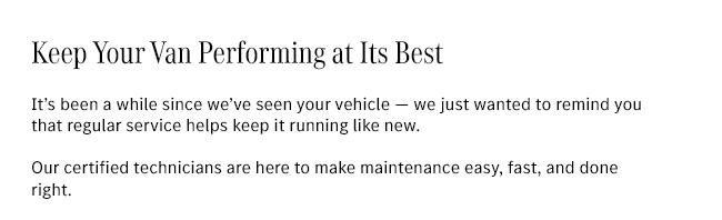 Keep Your Van Performing at Its Best