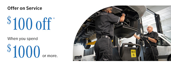 $100 Off When you spend $1000 or more.