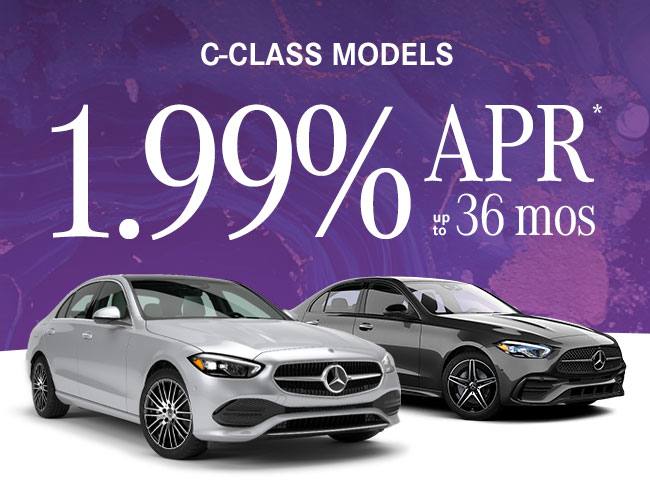 1.99% APR* on C-Class models up to 36 months.