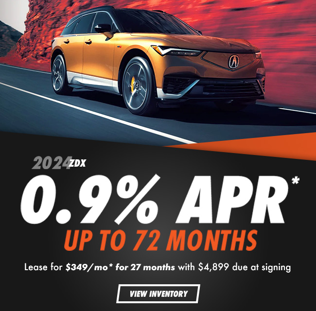 0.9% APR* up to 72 months 2024 ZDX