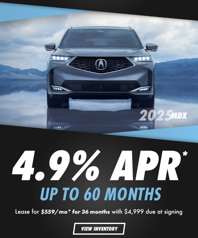 4.9% APR* up to 60 months 2025 MDX