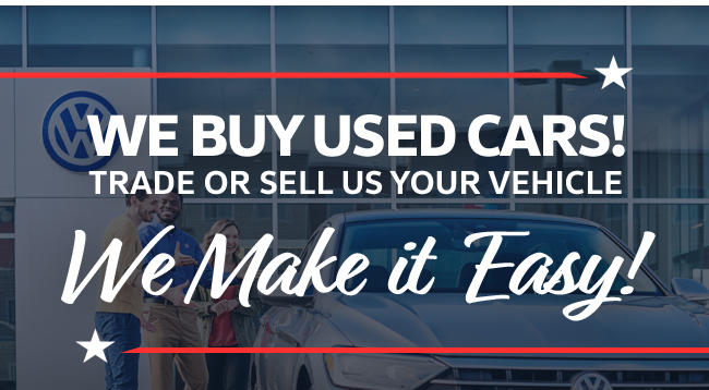 WE BUY USED CARS!