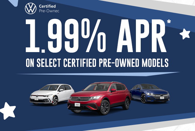 1.99% APR on Select Certified Pre-Owned Models
