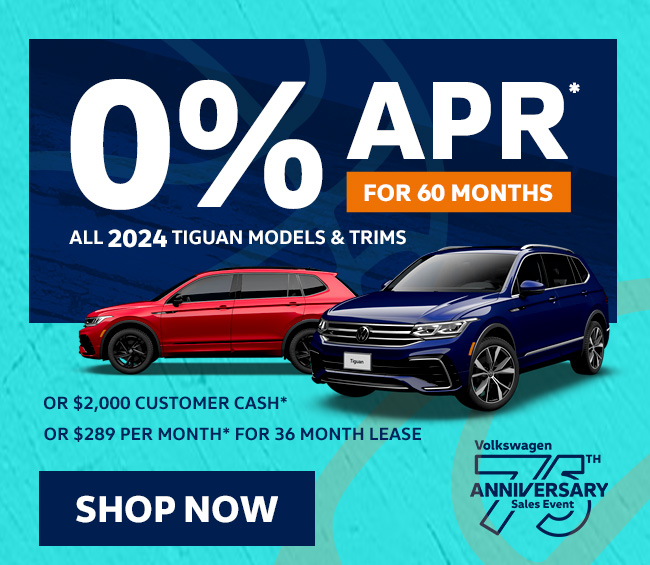 0% APR for 60 Months on Tiguan