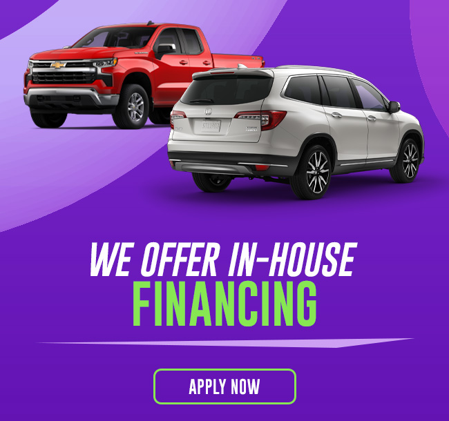 We Offer In House Financing