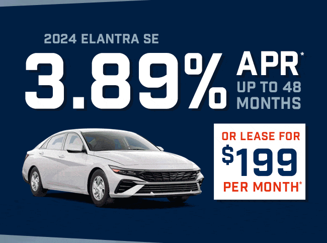 2024 Elantra SE 3.89% APR* up to 48 months