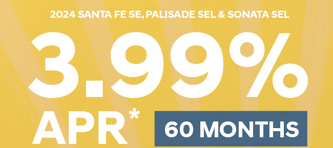 3.99% APR for 60 months - select SUV's