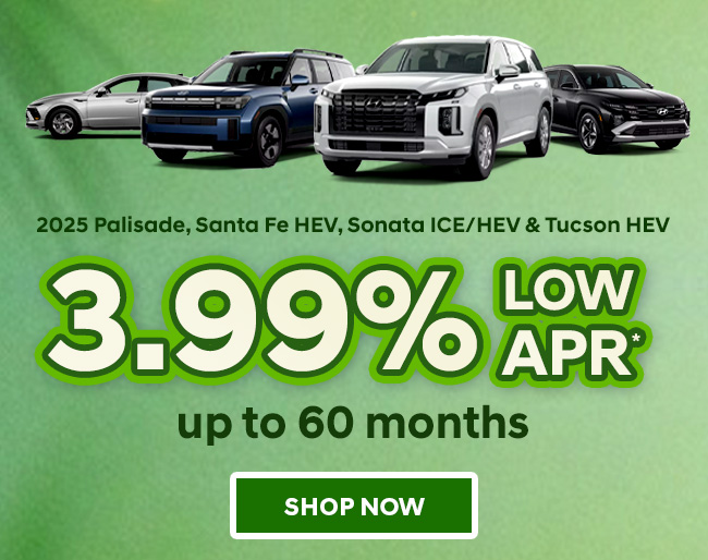Palisade, Santa Fe HEV, Sonata, and Tucson EV