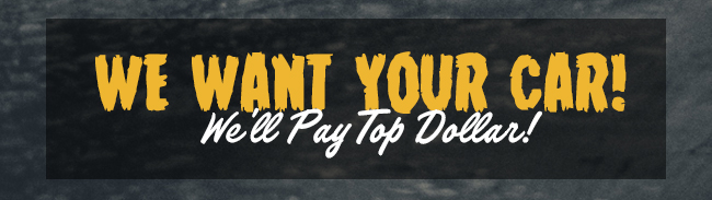 We Want Your Car! We'll Pay Top Dollar!