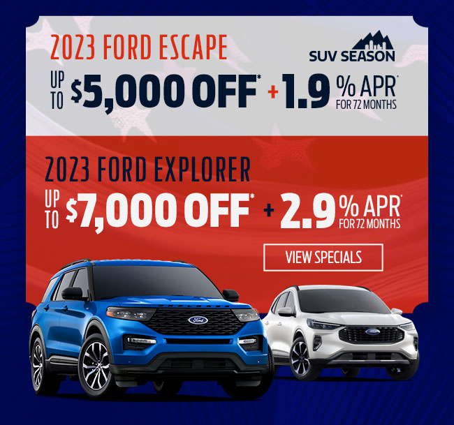 2023 Ford Explorer Up to $7,000 Off* plus 2.9% APR* for 72 monthsTrade and Sell