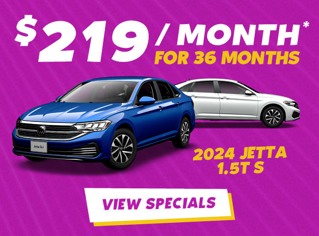$219 per month for 36 month lease on 2024 Jetta 1.5T S