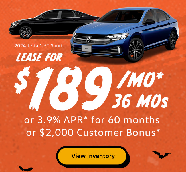 2024 Jetta 1.5T Sport  Lease for $189/mo* for 36 months  or 3.9% APR* for 60 months  or $2,000 Customer Bonus*