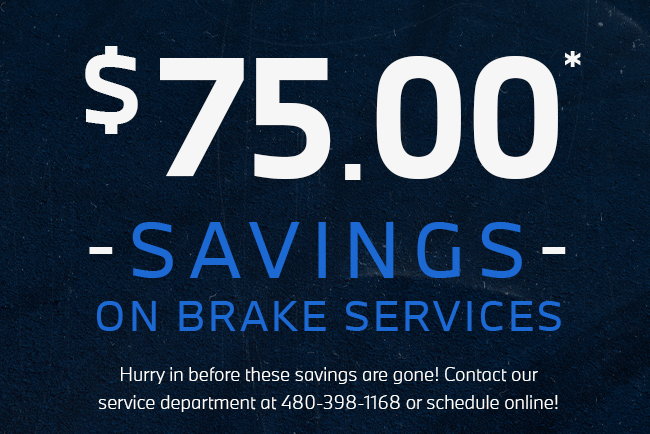 $75.00 Savings on Brake Services