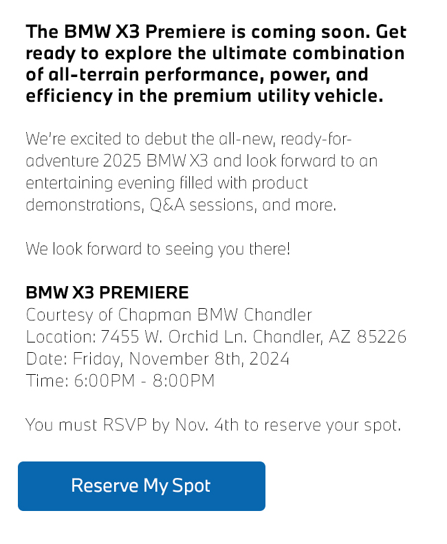 Reserve Your Spot