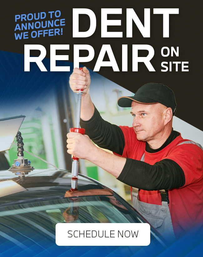 Proud to Announce We Offer Dent Repair on site