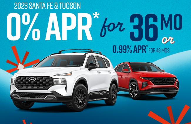 0% APR* for 36 Months or 0.99% APR* for 48 months
