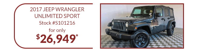 2017 Jeep Wrangler Unlimited Sport