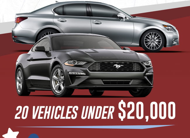 20 Vehicles Under $20,000