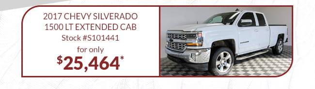 2017 Chevy Silverado 1500 LT Extended Cab
