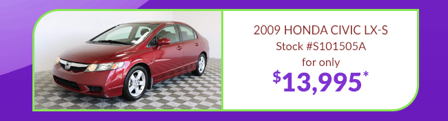 2009 Honda Civic LX-S for $13,995*