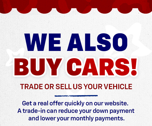 We also buy cars!