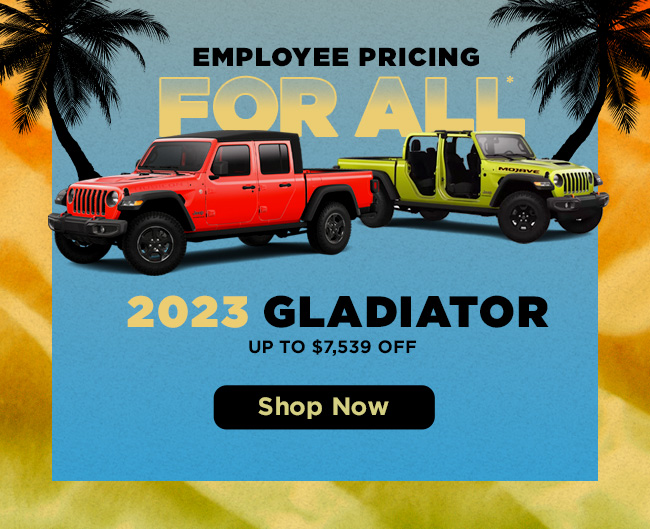 Employee Pricing for All on 2023 Gladiators