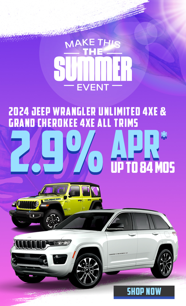 2.9% on Grand Cherokee and Wrangler 4xe models