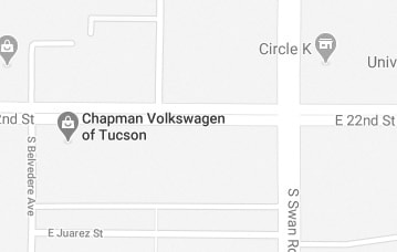 Local map around Chapman Volkswagen of Tucson