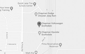 Local map around Chapman Volkswagen Scottsdale