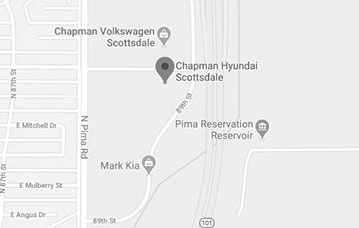 Local map around Chapman Hyundai Scottsdale